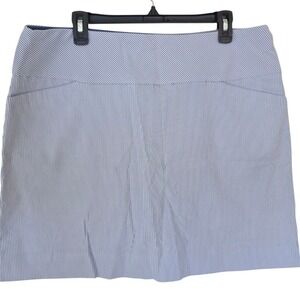SC & Co Sportswear Blue White Striped Skort Womens XL Active Golf Tennis Skirt